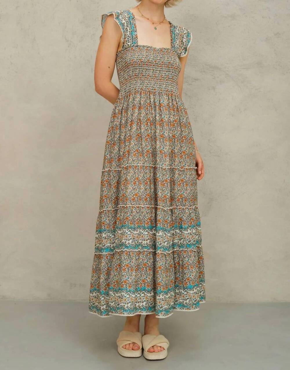 NEW M.A.B.E. jaci floral maxi dress